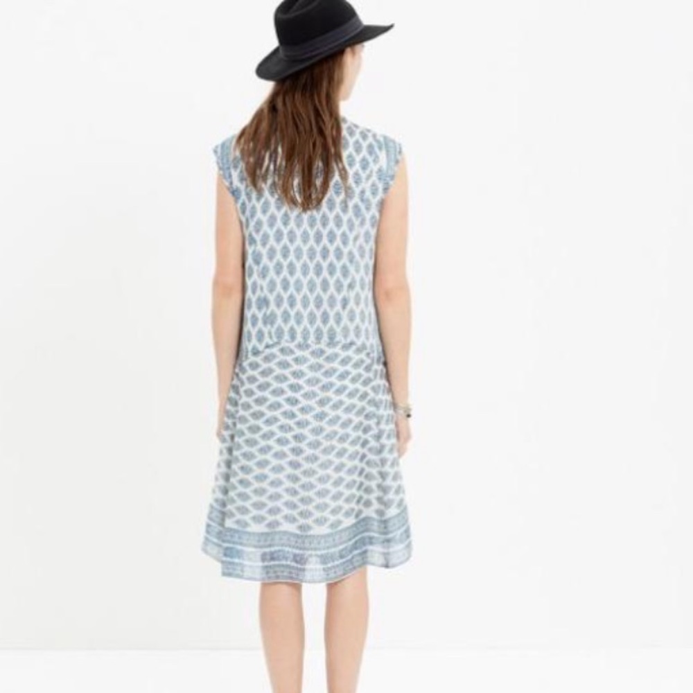 • Madewell • Skyscape Flora Diamond Dress Blue XXS - Picture 5 of 7